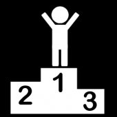 Podium con ganador en el puesto primero